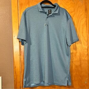Oakley Blue Polo Shirt Short-Sleeved Cotton Blend